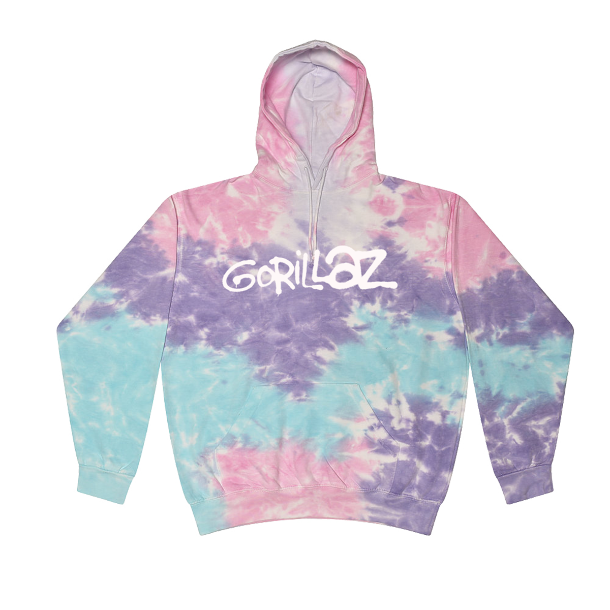 Spray Logo Pink and Blue Tie Dye Hoodie
