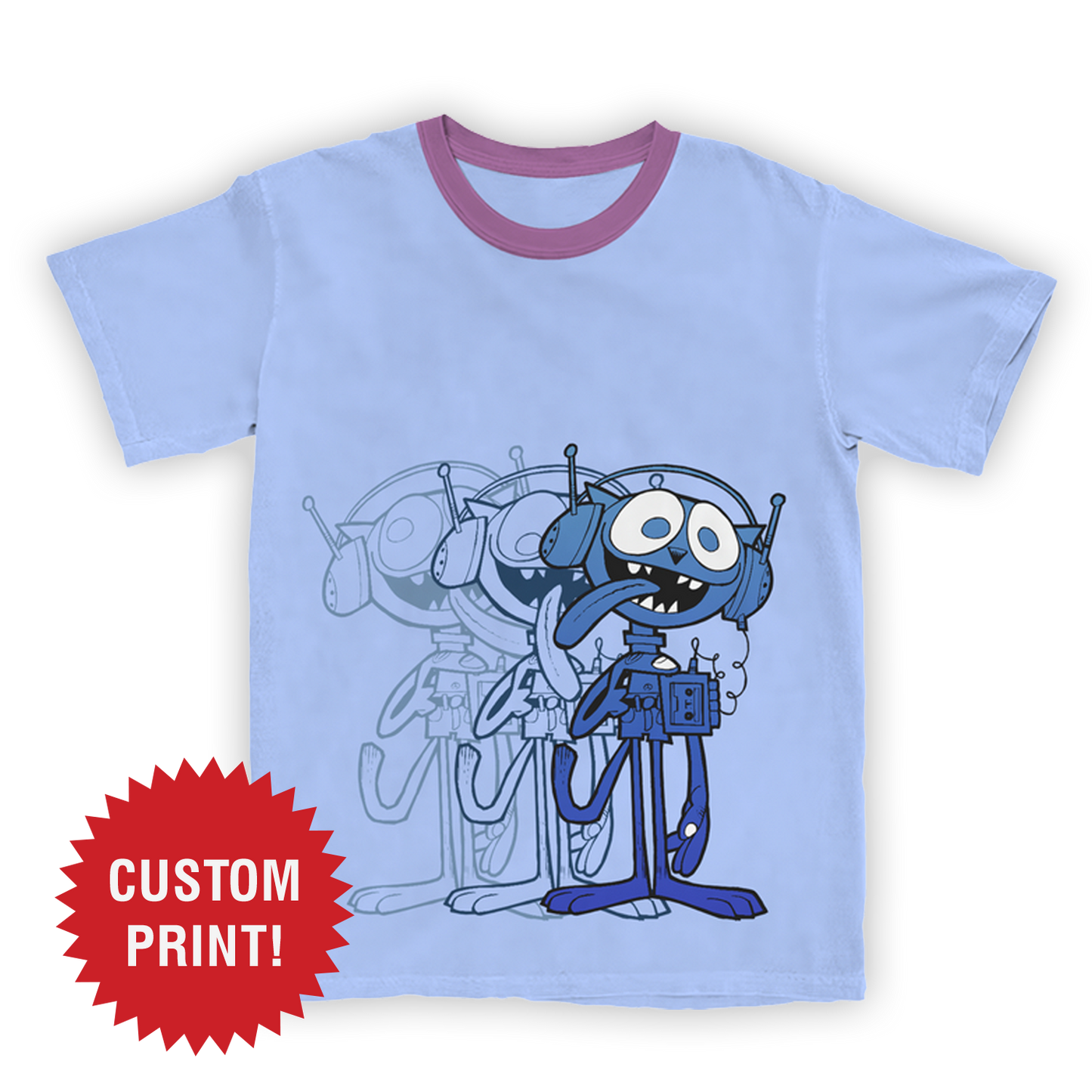 Cat Play Ringer T-Shirt | Gorillaz