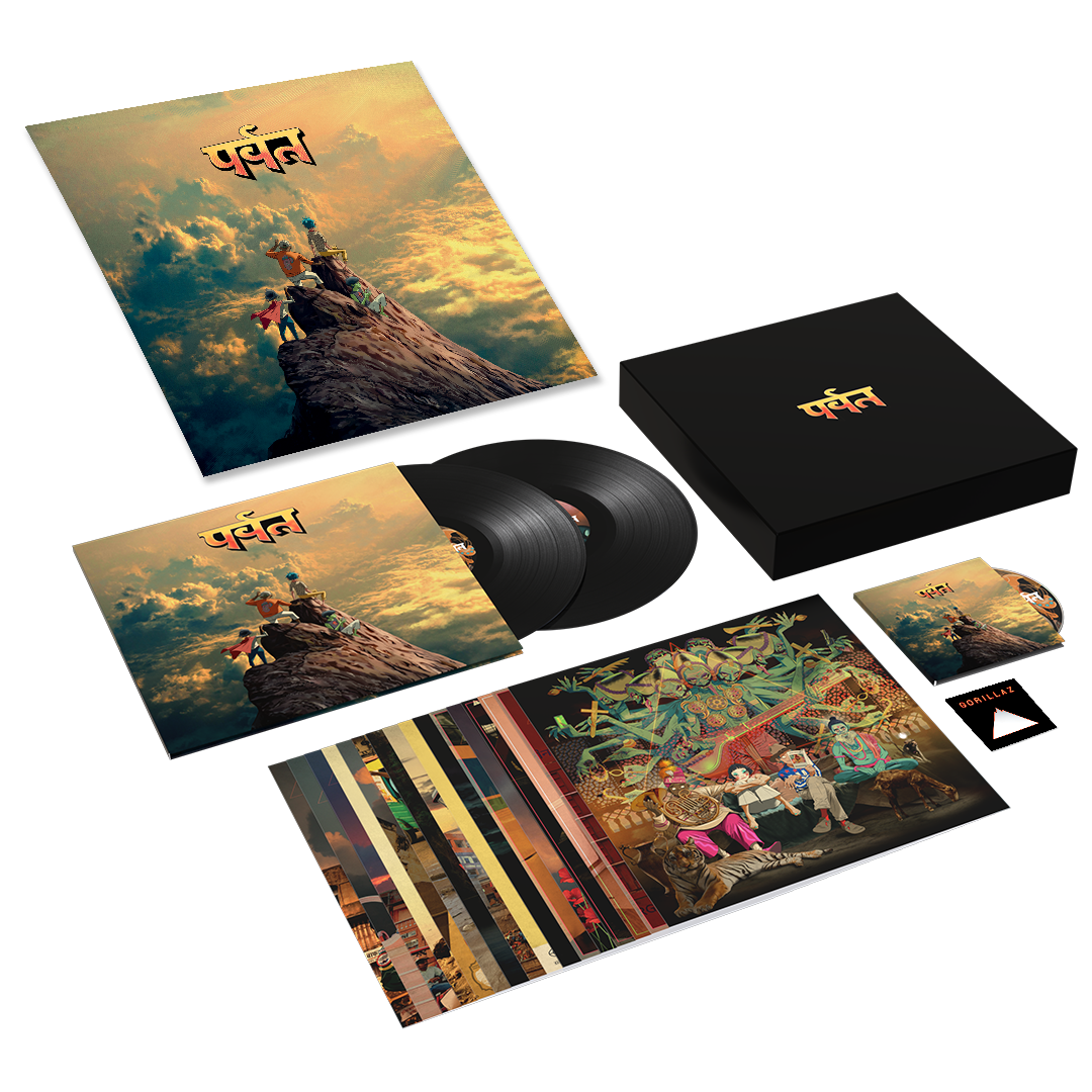 The Mountain Boxset, Poster & Pin Badge Bundle | Gorillaz