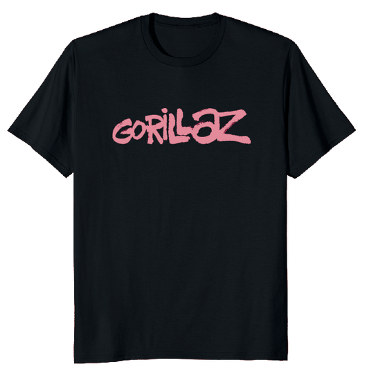 Graffiti Logo T-Shirt Black Salmon Print