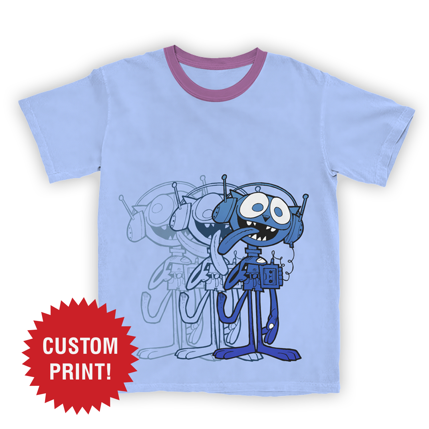 Cat Play Ringer T-Shirt | Gorillaz
