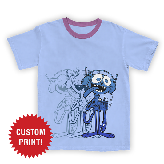 Cat Play Ringer T-Shirt | Gorillaz
