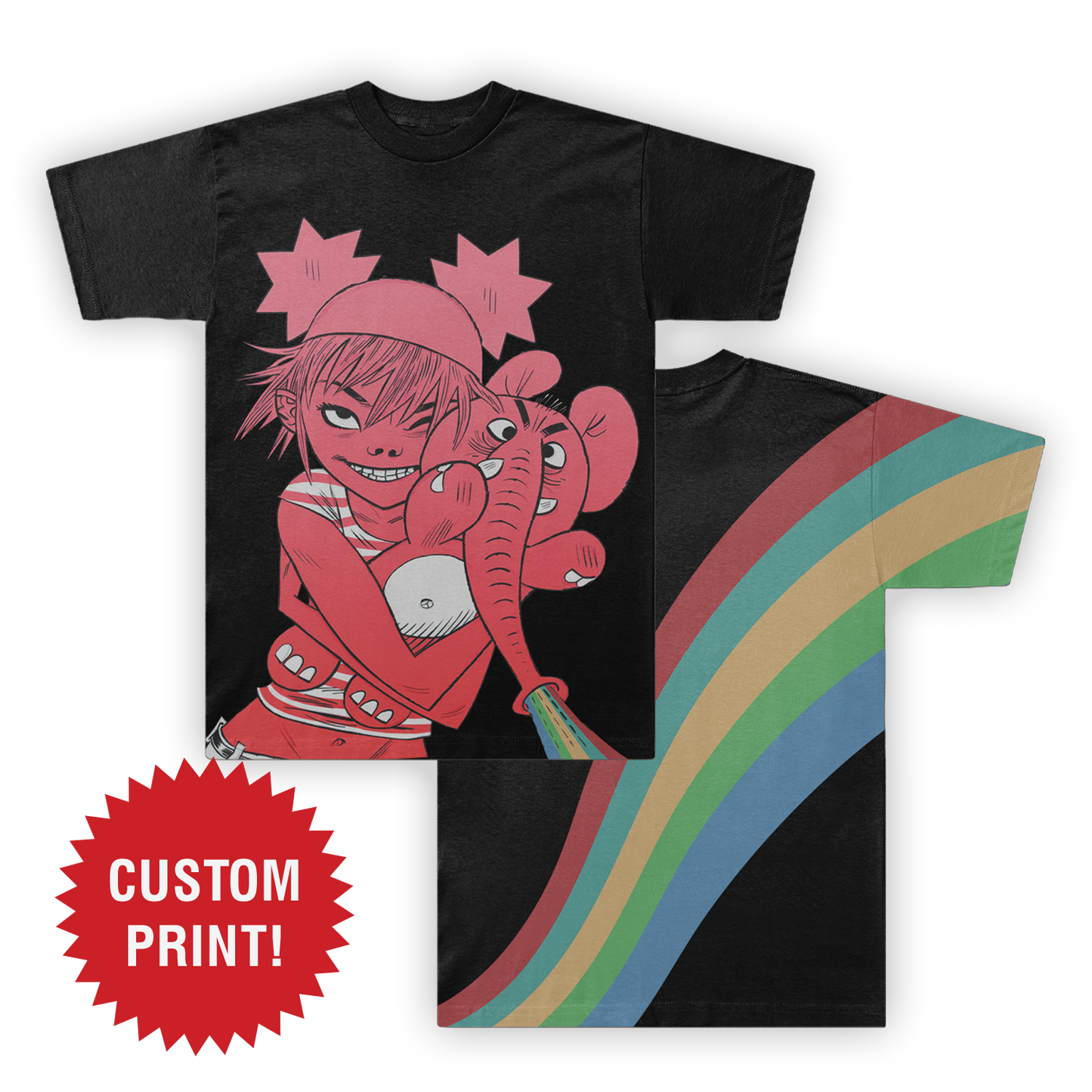 Rainbow Elephant T-Shirt | Gorillaz