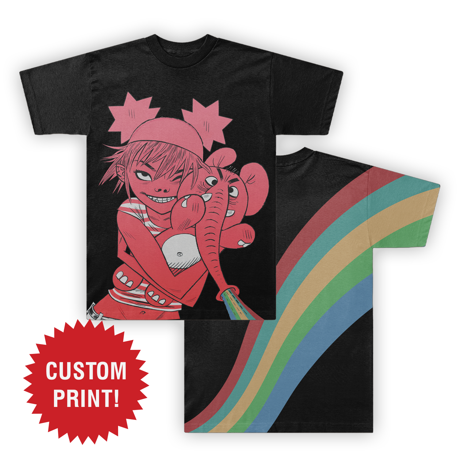 Rainbow Elephant T-Shirt | Gorillaz