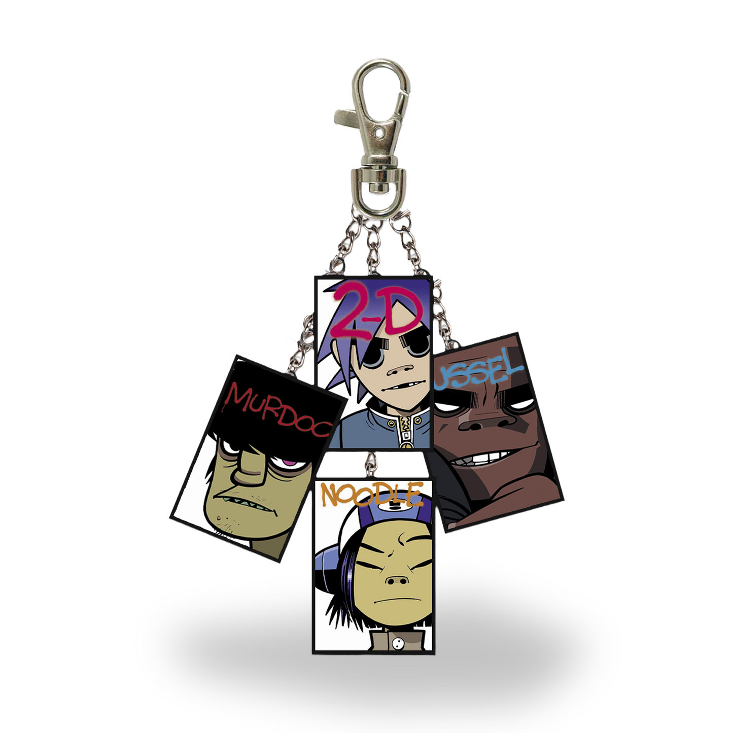 Band Heads Epoxy Bag Charm | Gorillaz