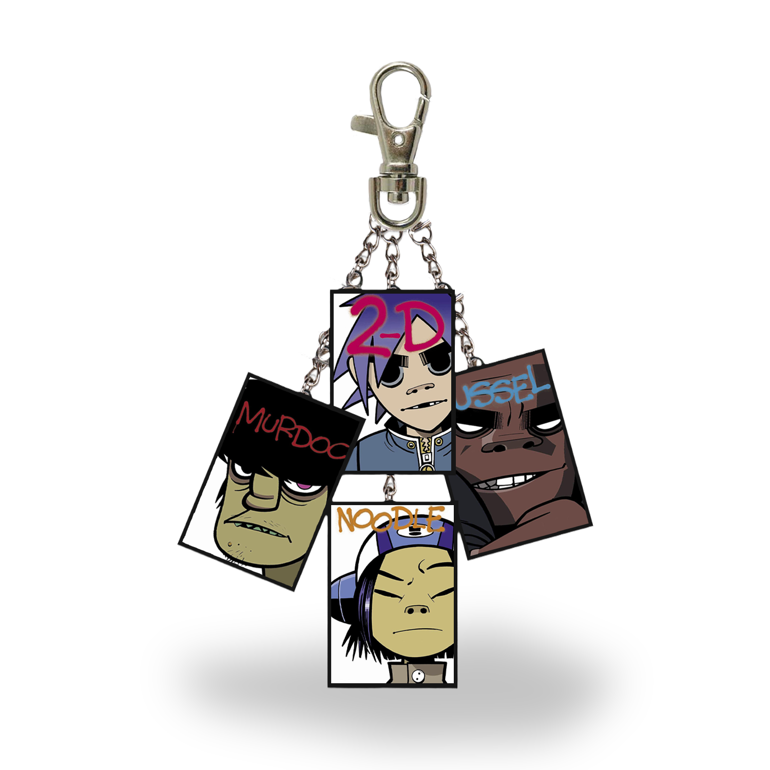 Band Heads Epoxy Bag Charm | Gorillaz