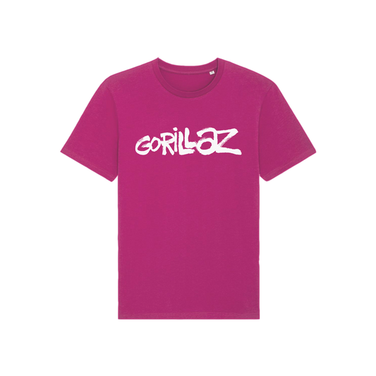 Gorillaz Graffiti Logo T-Shirt Pink