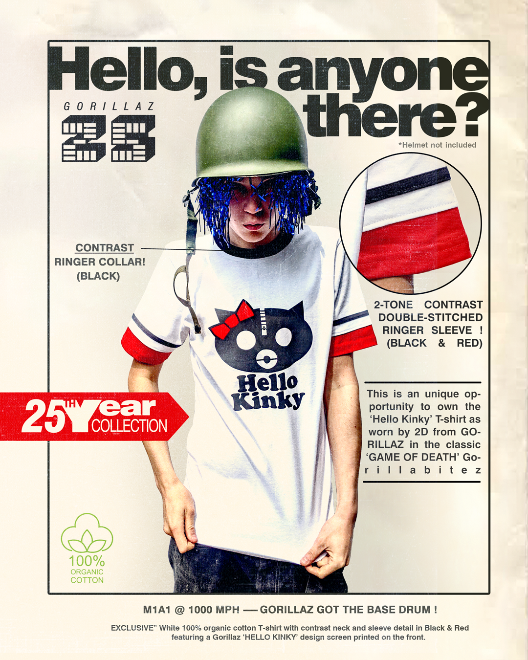 Hello Kinky Ringer T-Shirt | Gorillaz