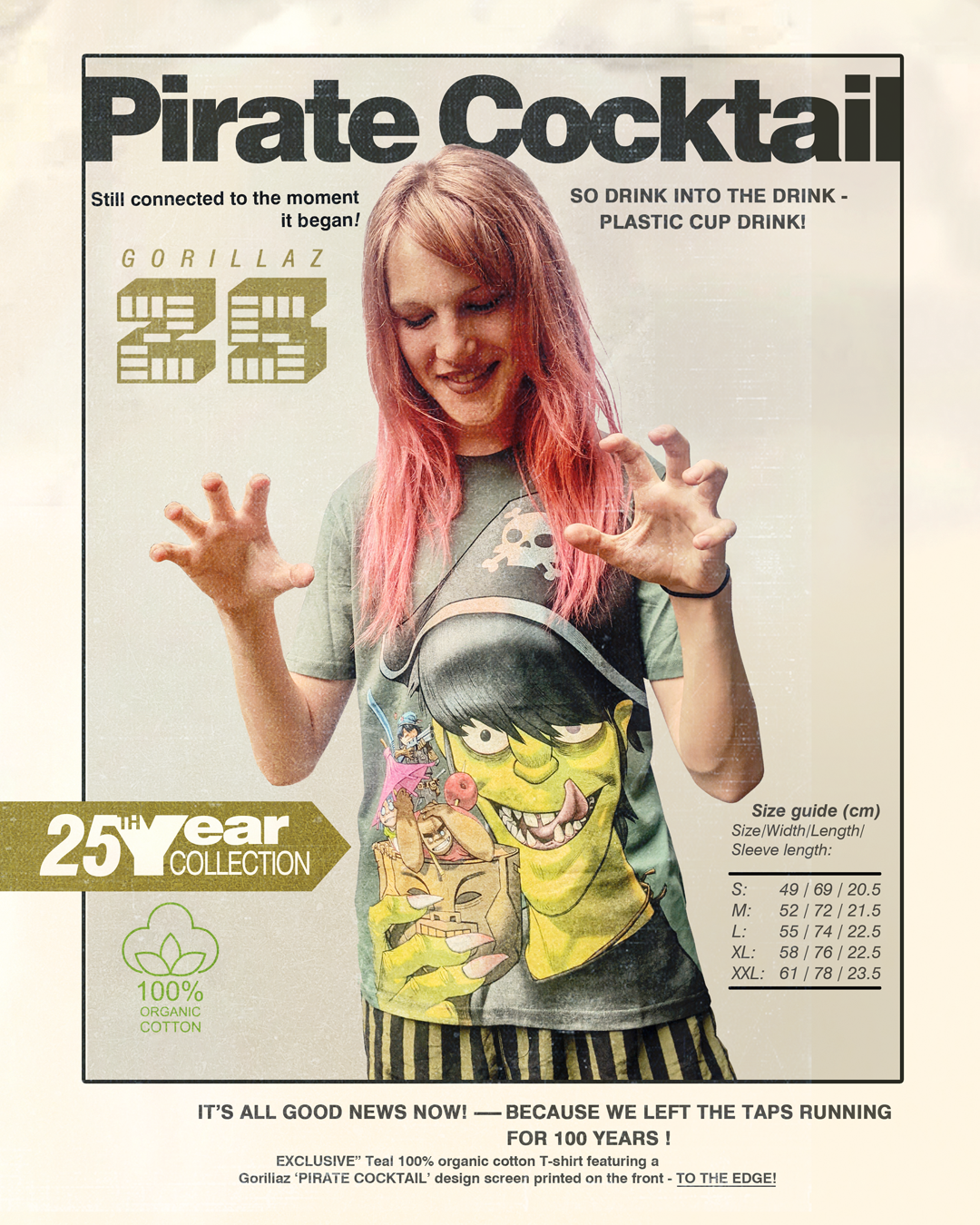 Pirate Cocktail T-Shirt | Gorillaz