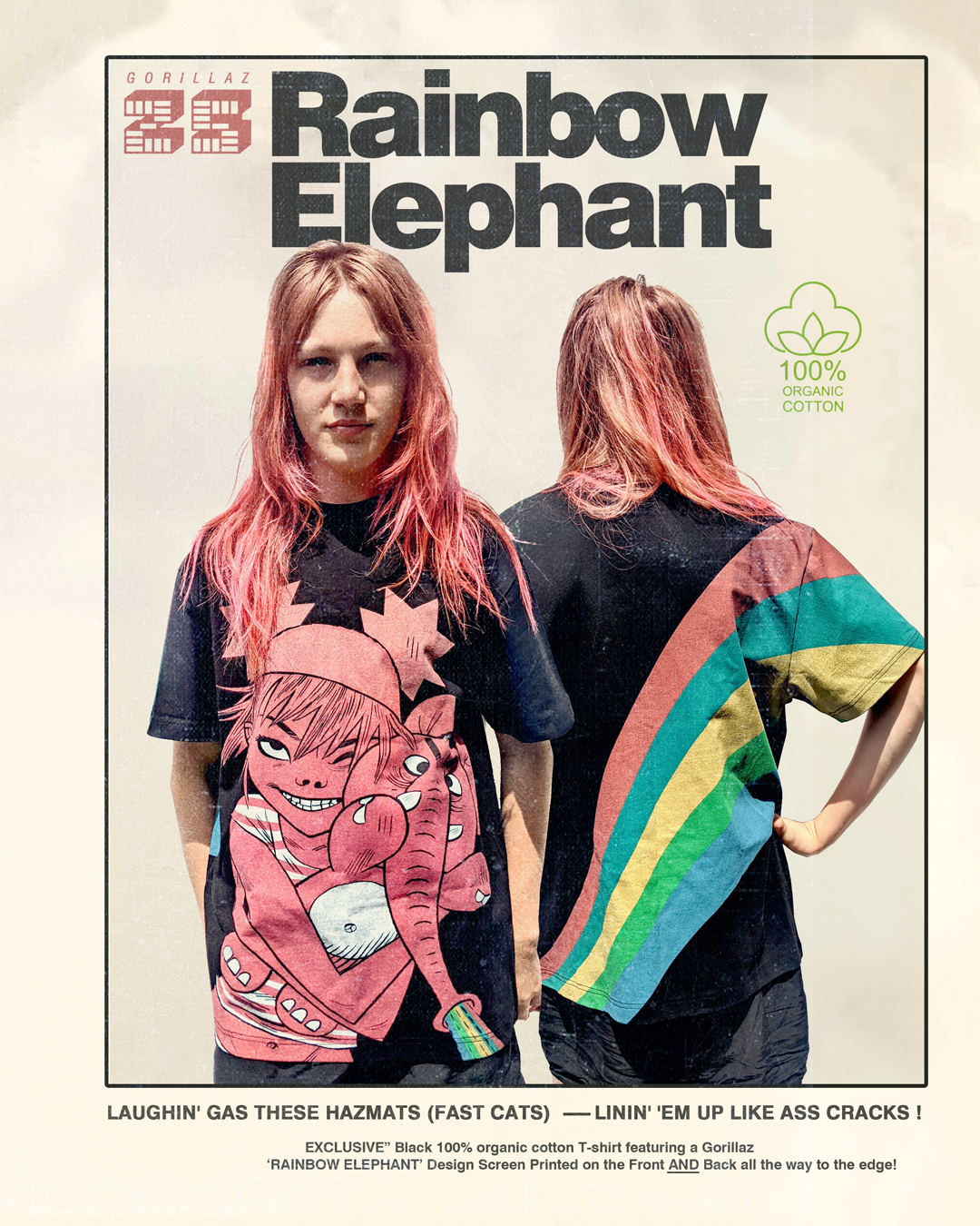 Rainbow Elephant T-Shirt | Gorillaz