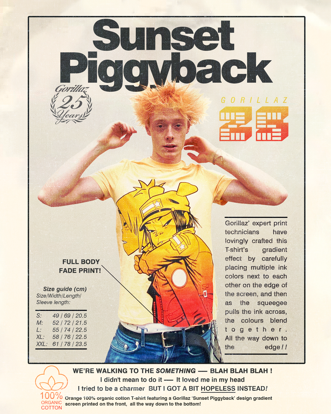 Sunset Piggyback T-Shirt | Gorillaz