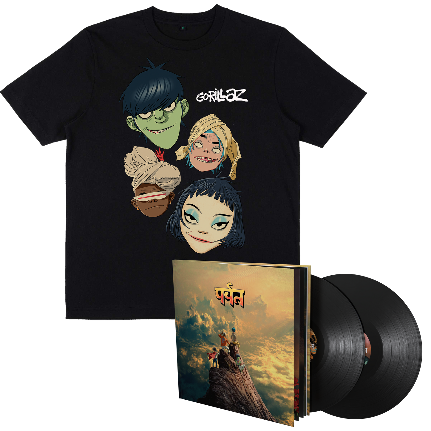 The Mountain Heads T-Shirt & Book Edition LP Bundle | Gorillaz